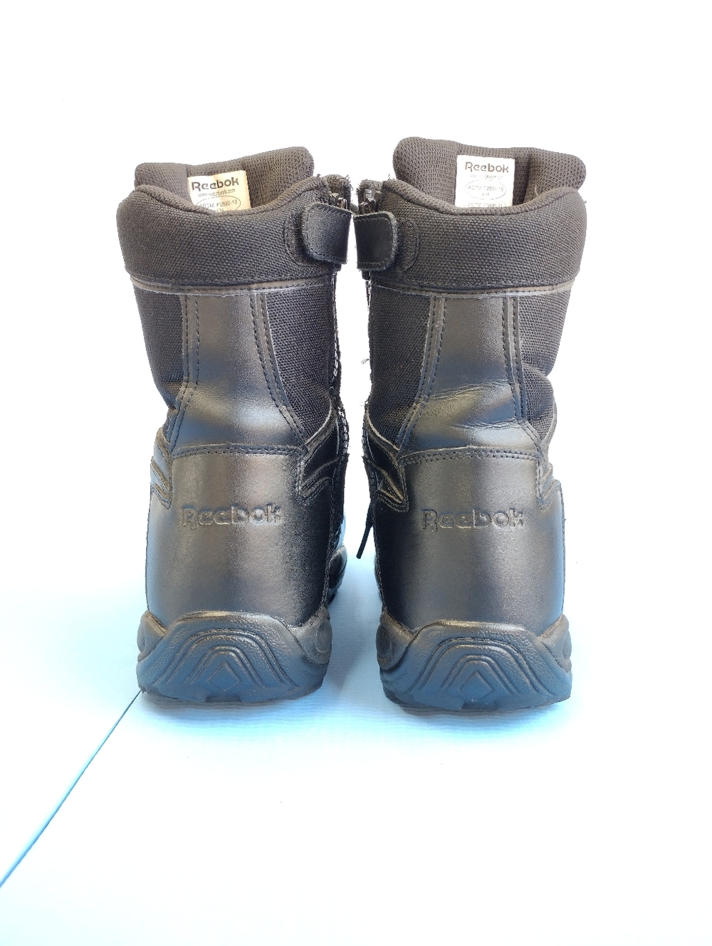 Reebok Rapid Response RB8875 Men's Leather Work 8" Boots Side Zipper Size 10 - Picture 4 of 12